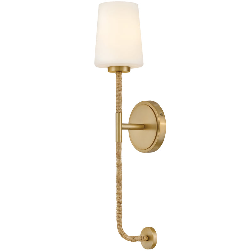 Kline Wall Sconce Lacquered Brass Natural By Lark Living