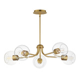 Knox Globe Chandelier Natural Aged Brass by Maxim Lighting