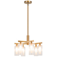 Kristof Chandelier Aged Gold Brass By Matteo