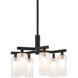 Kristof Chandelier Matte Black By Matteo - Front View