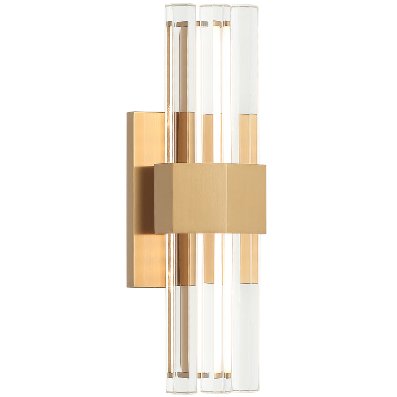 Krustallos Vanity Light Small Aged Gold Brass By Matteo