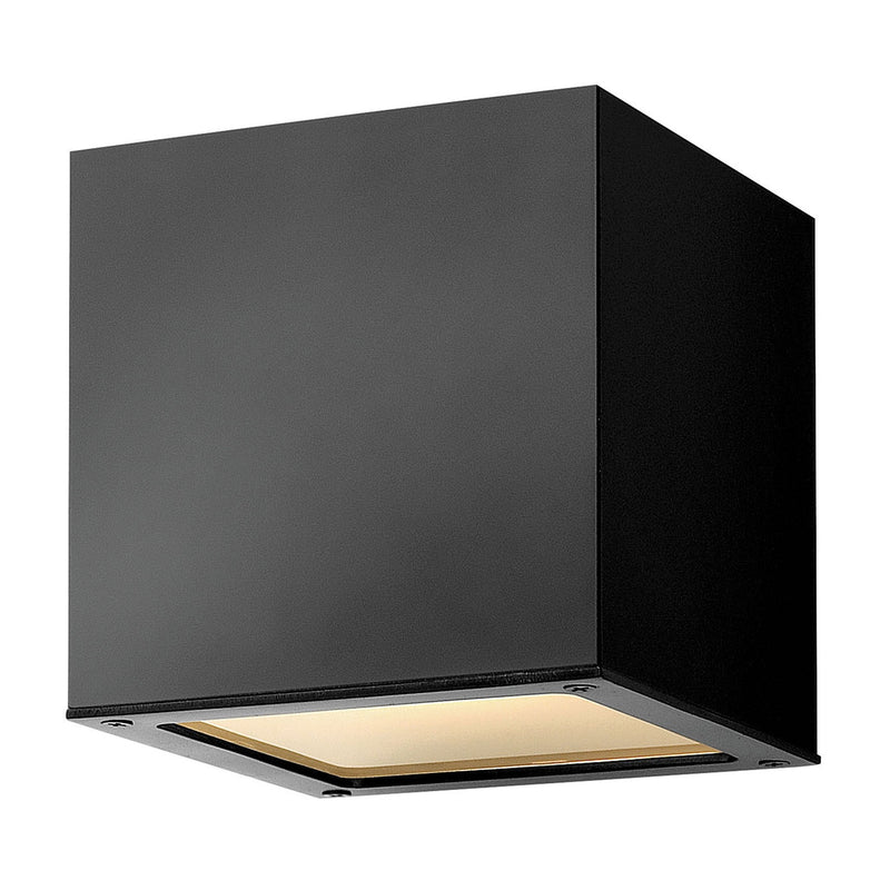 Kube Extra Small Up/Down Wall Mount Lantern - Satin Black - by Hinkley