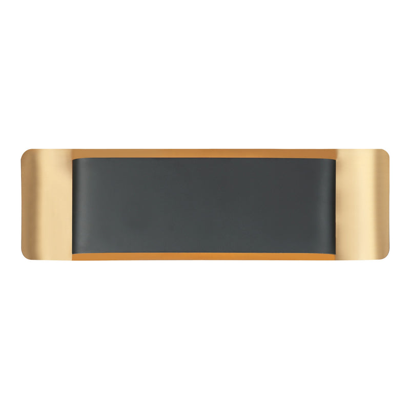 Kumilo Wall Sconce 18 Inch Matte Black + Aged Gold Brass