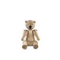 Kay Bojesen Liliput Bear, Oak/Maple, H: 3.7" By Kay Bojesen