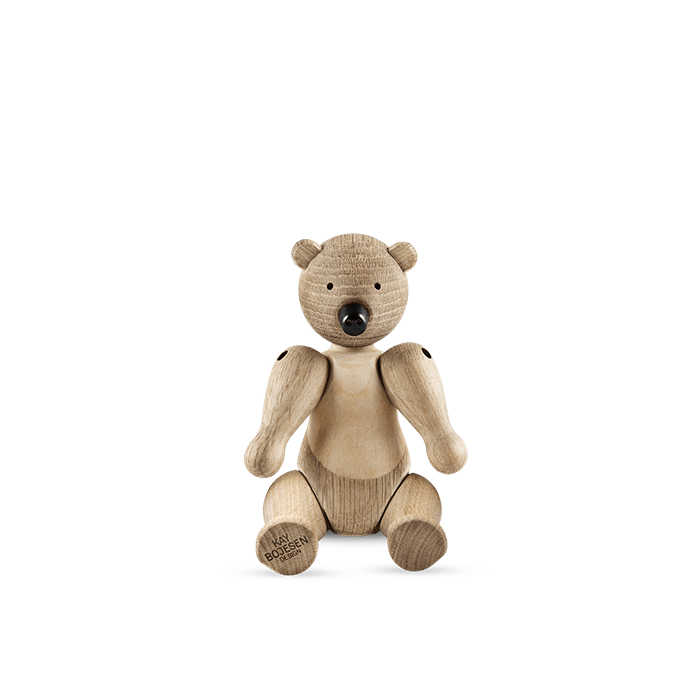 Kay Bojesen Liliput Bear, Oak/Maple, H: 3.7" By Kay Bojesen
