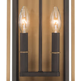 Lendel 8'' Twilight Bronze + Textured Gold Outdoor Sconce by Crystorama