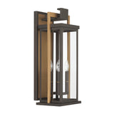 Lendel 9.75'' Twilight Bronze + Textured Gold Outdoor Sconce by Crystorama