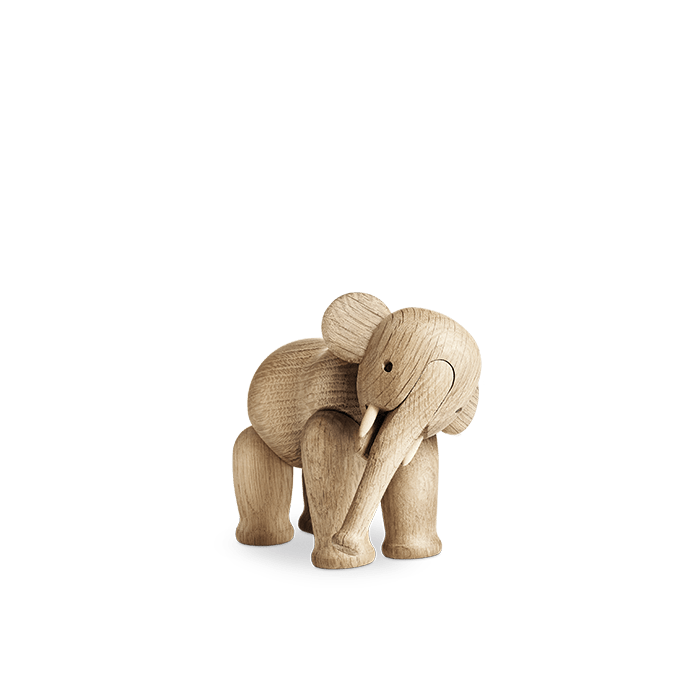 Kay Bojesen Elephant Liliput, Oak, H: 3" By Kay Bojesen