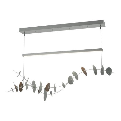 LILY LINEAR SUSPENSION BY HUBBARDTON FORGE, FINISH: VINTAGE PLATINUM, ACCENT: BRONZE, , | CASA DI LUCE LIGHTING
