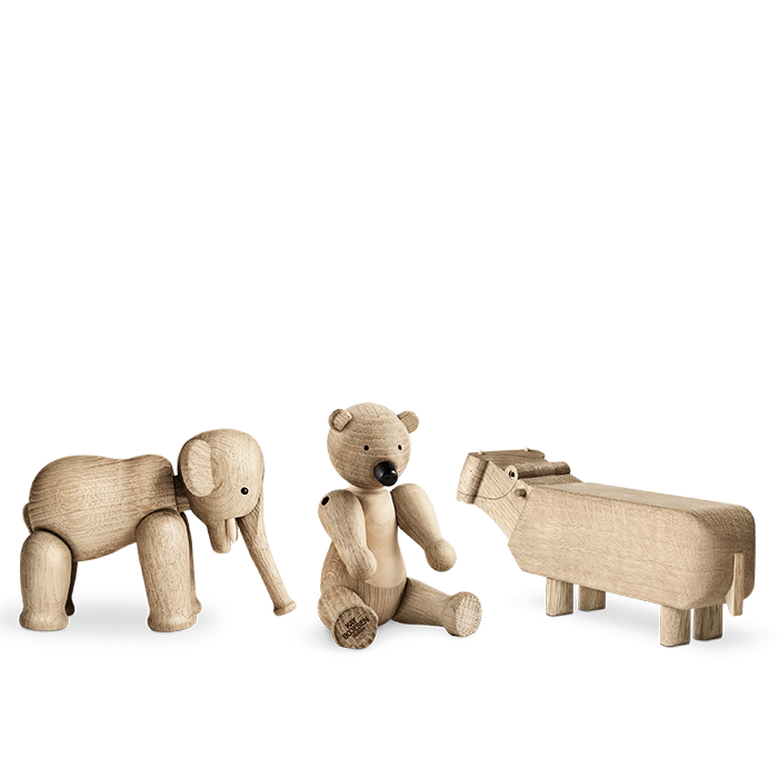Kay Bojesen Liliput Set, Oak, 3 Pcs. By Kay Bojesen