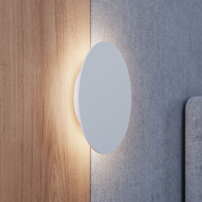 LP Wall Sconce Round Textured White By Sonneman Detailed View