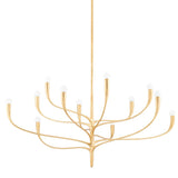 Labra Chandelier - 12-Light - Vintage Gold Leaf by Hudson Valley