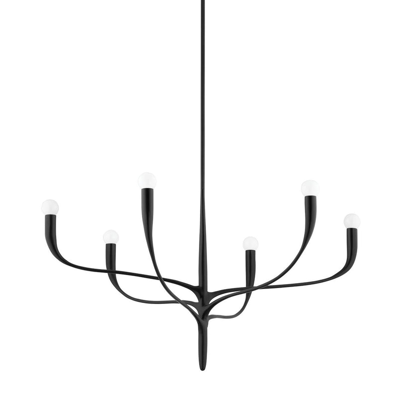 Labra Chandelier - 6-Light - Aged Iron by Hudson Valley