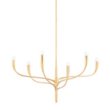 Labra Chandelier - 6-Light - Vintage Gold Leaf by Hudson Valley