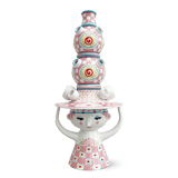 Bjørn Wiinblad Lady With Hat Vase, Pink, H: 19.7" By Bjorn Wiinblad