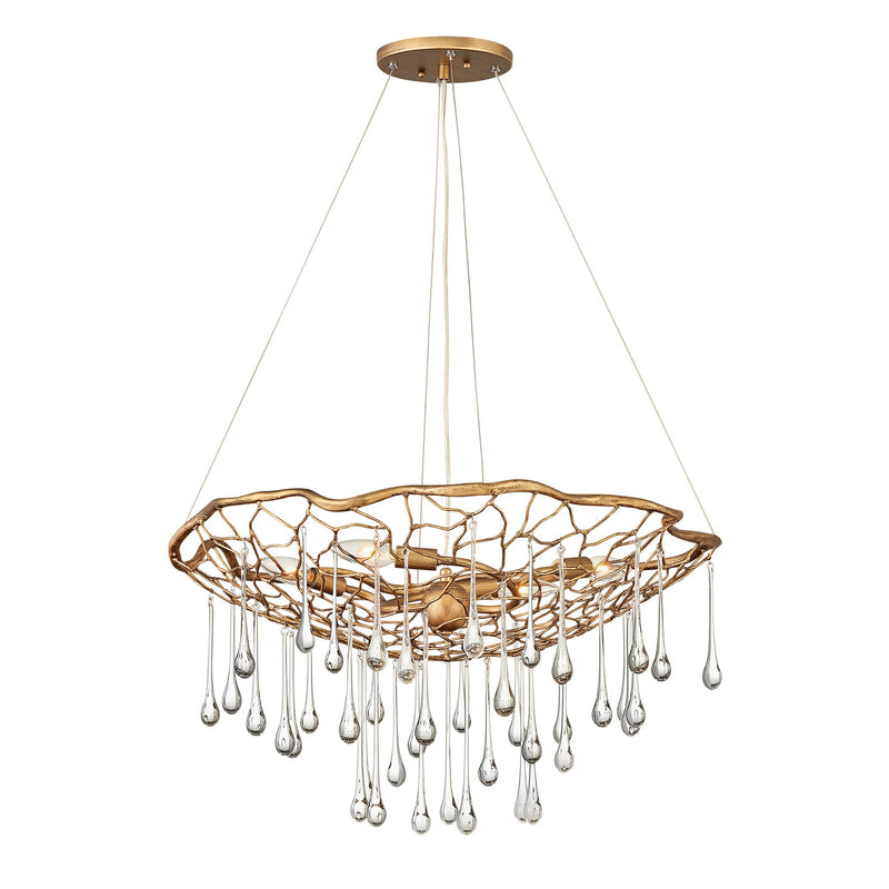 Laguna Medium Single Tier Chandelier - Burnished Gold - by Hinkley
