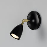 Lainio Wall Light - Polished Brass / Matte black shade