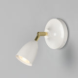 Lainio Wall Light - Polished Brass / white shade