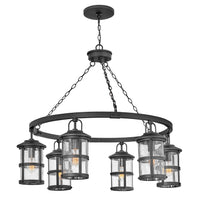 Lakehouse Large Single Tier Chandelier - Black - by Hinkley