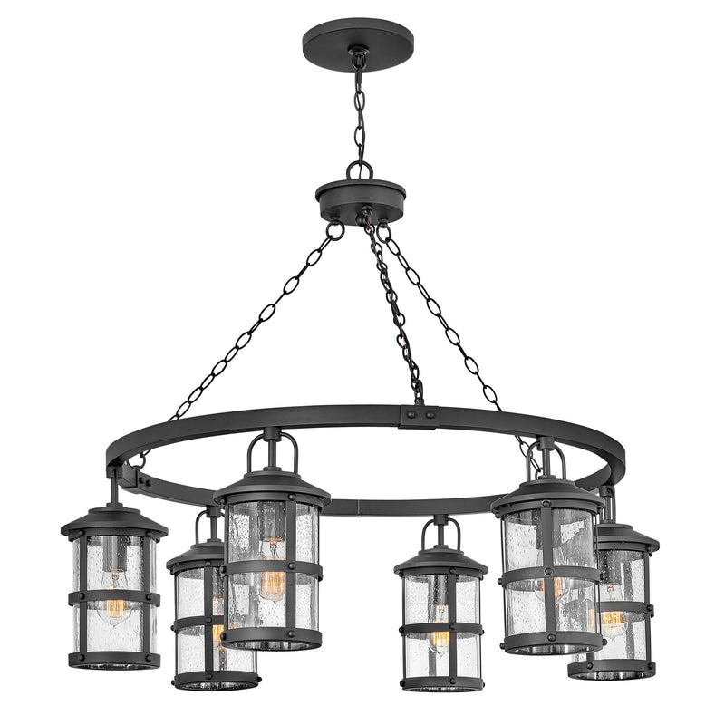 Lakehouse Large Single Tier Chandelier - Black - by Hinkley