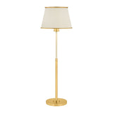 Lanesville Table Lamp - Aged Brass with Cream Leather by Hudson Valley