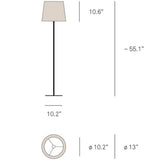 Large Zeta Floor Lamp by LZF Dimensions