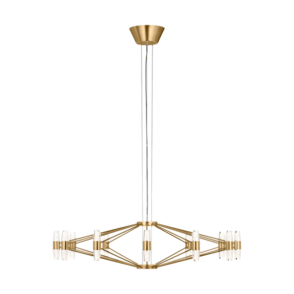 Lassell Chandelier Natural Brass 1 Tier By Visual Comfort Modern