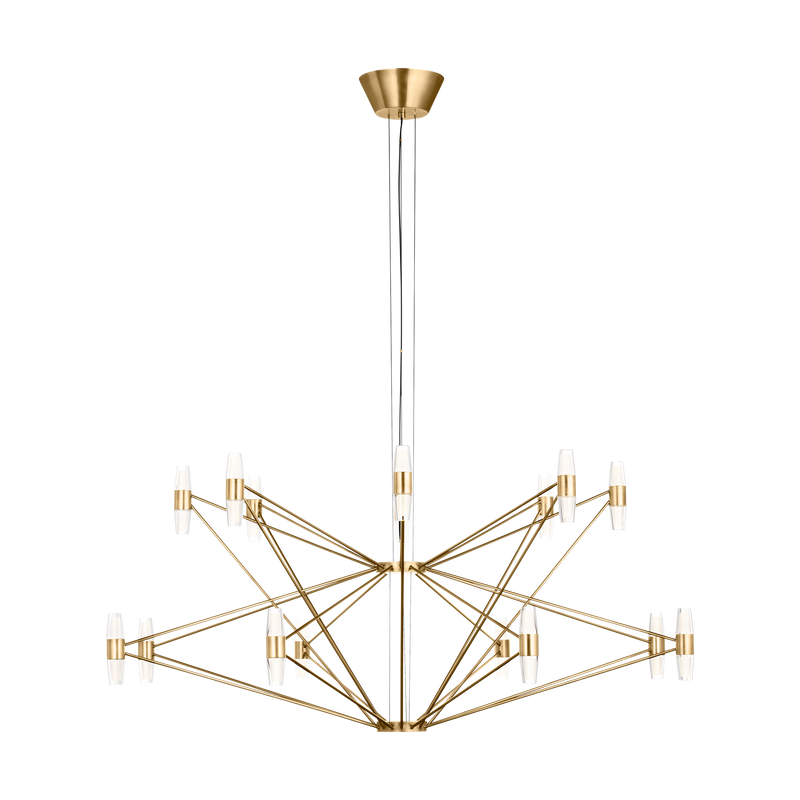 Lassell Chandelier Natural Brass 2 Tiers By Visual Comfort Modern