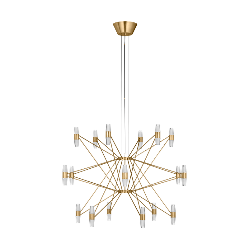 Lassell Chandelier Natural Brass 3 Tiers By Visual Comfort Modern