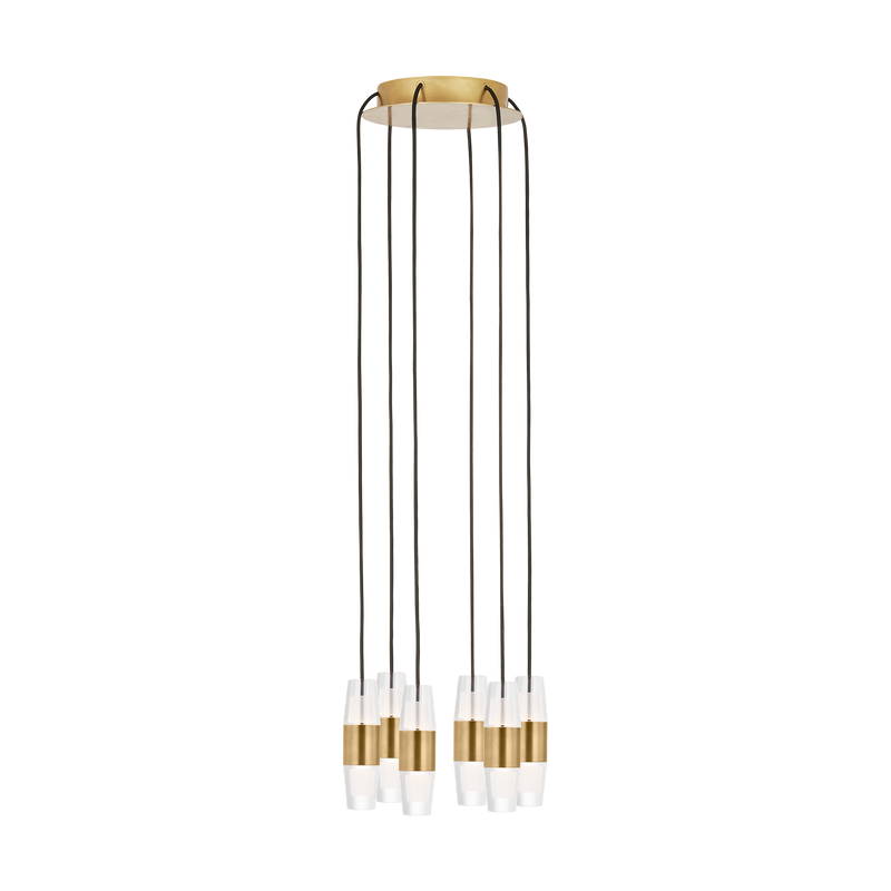 Lassell Chandelier Natural Brass 6 Lights By Visual Comfort Modern