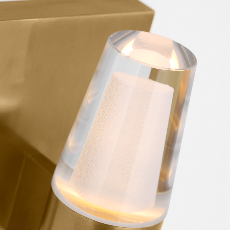 Lassell Wall Sconce Natural Brass Small By Visual Comfort Modern Detailed View