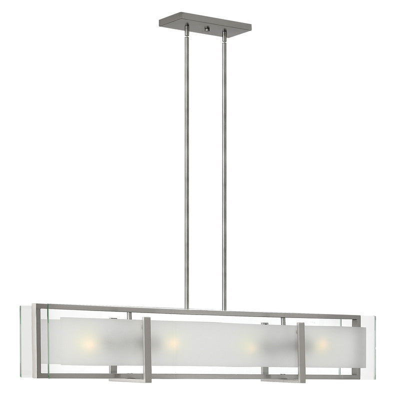 Latitude Medium Four Light Linear - Brushed Nickel - by Hinkley