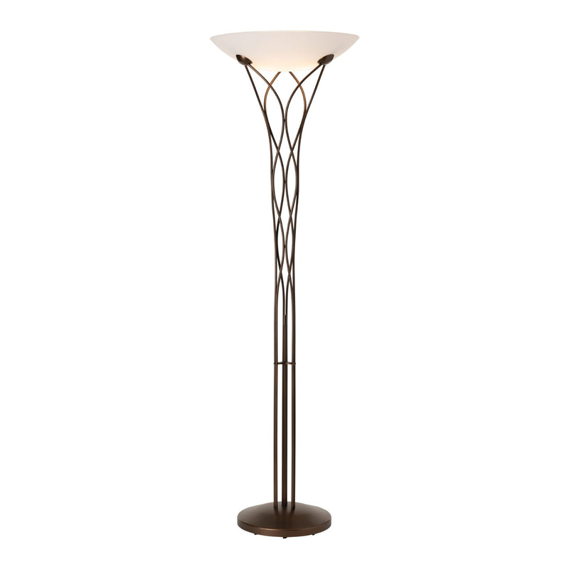 Lattice Floor Lamp, shown in Bronze, by Hubbardton Forge