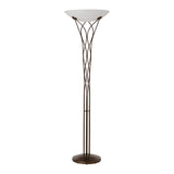 Lattice Floor Lamp, shown in Bronze, by Hubbardton Forge