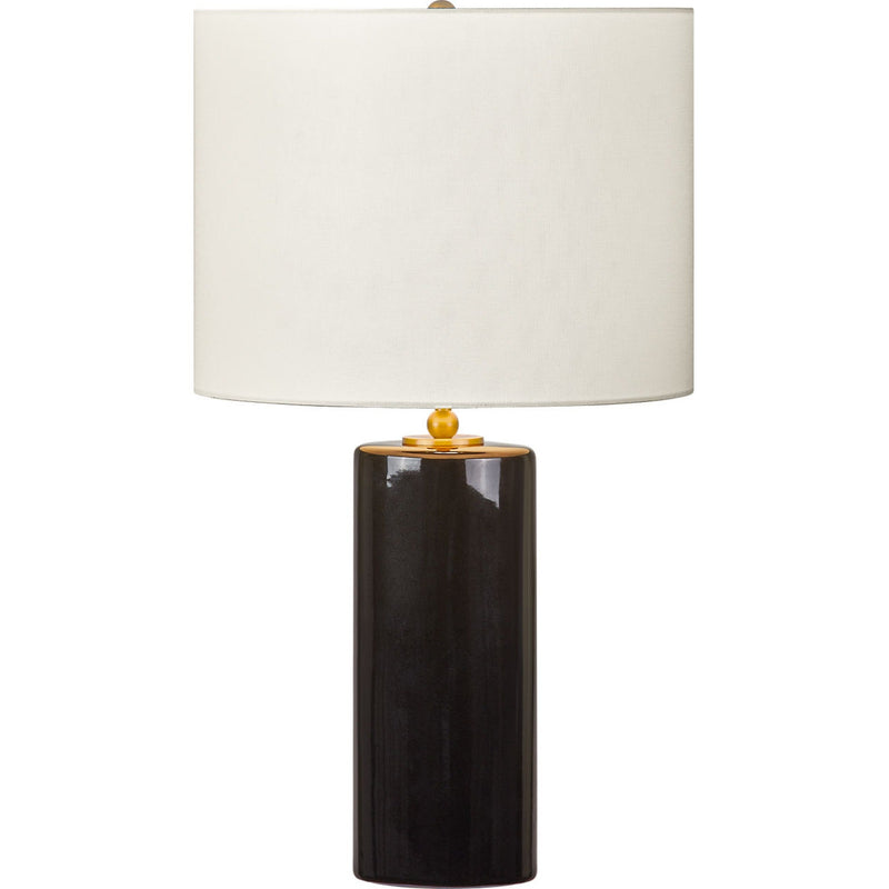 Lauren Table Lamp — White Linen, Black Ceramic | Black Ceramic