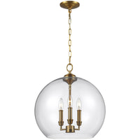 Lawler Orb Pendant — 16", Burnished Brass