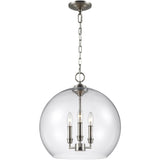 Lawler Orb Pendant — 16", Satin Nickel