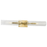 Leano Vanity Light Medium Hand Rubbed Antique Brass By Visual Comfort Modern - Side View