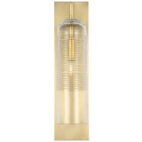 Leano Wall Sconce Hand Rubbed Antique Brass By Visual Comfort Modern   - Front View