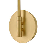 Ledger Swing Arm Single Light Sconce - Lacquered Brass / Seafoam