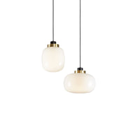 Legier Pendant Light, Finish: Brushed Brass, Color: White Opal