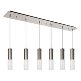 Lena Multilight Pendant — 41 Inch, 6, Brushed Nickel