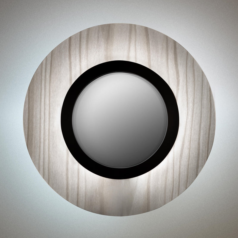 Lens Circular Wall Sconce By LZF, Finish: Black Metal, Color: Grey