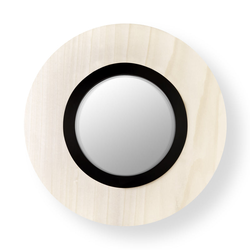 Lens Circular Wall Sconce By LZF, Finish: Black Metal, Color: Ivory White