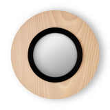 Lens Circular Wall Sconce By LZF, Finish: Black Metal, Color: Natural Beech