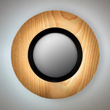 Lens Circular Wall Sconce By LZF, Finish: Black Metal, Color: Natural Beech