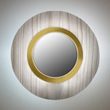 Lens Circular Wall Sconce By LZF, Finish: Gold Metal, Color: Grey