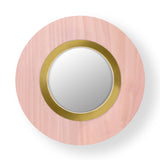 Lens Circular Wall Sconce By LZF, Finish: Gold Metal, Color:  Pale Rose