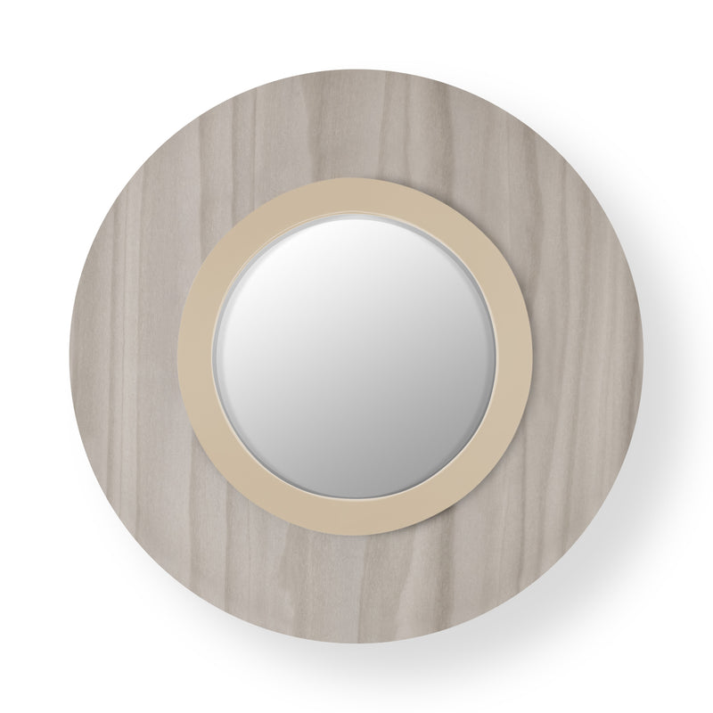 Lens Circular Wall Sconce By LZF, Finish: Ivory Metal, Color: Grey