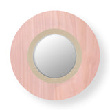 Lens Circular Wall Sconce By LZF, Finish: Ivory Metal, Color: Pale Rose